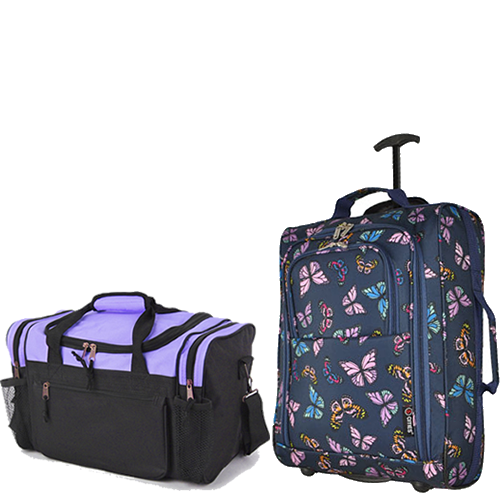 Priority Set 55x40x20cm & 40x25x20cm Butterfly Purple